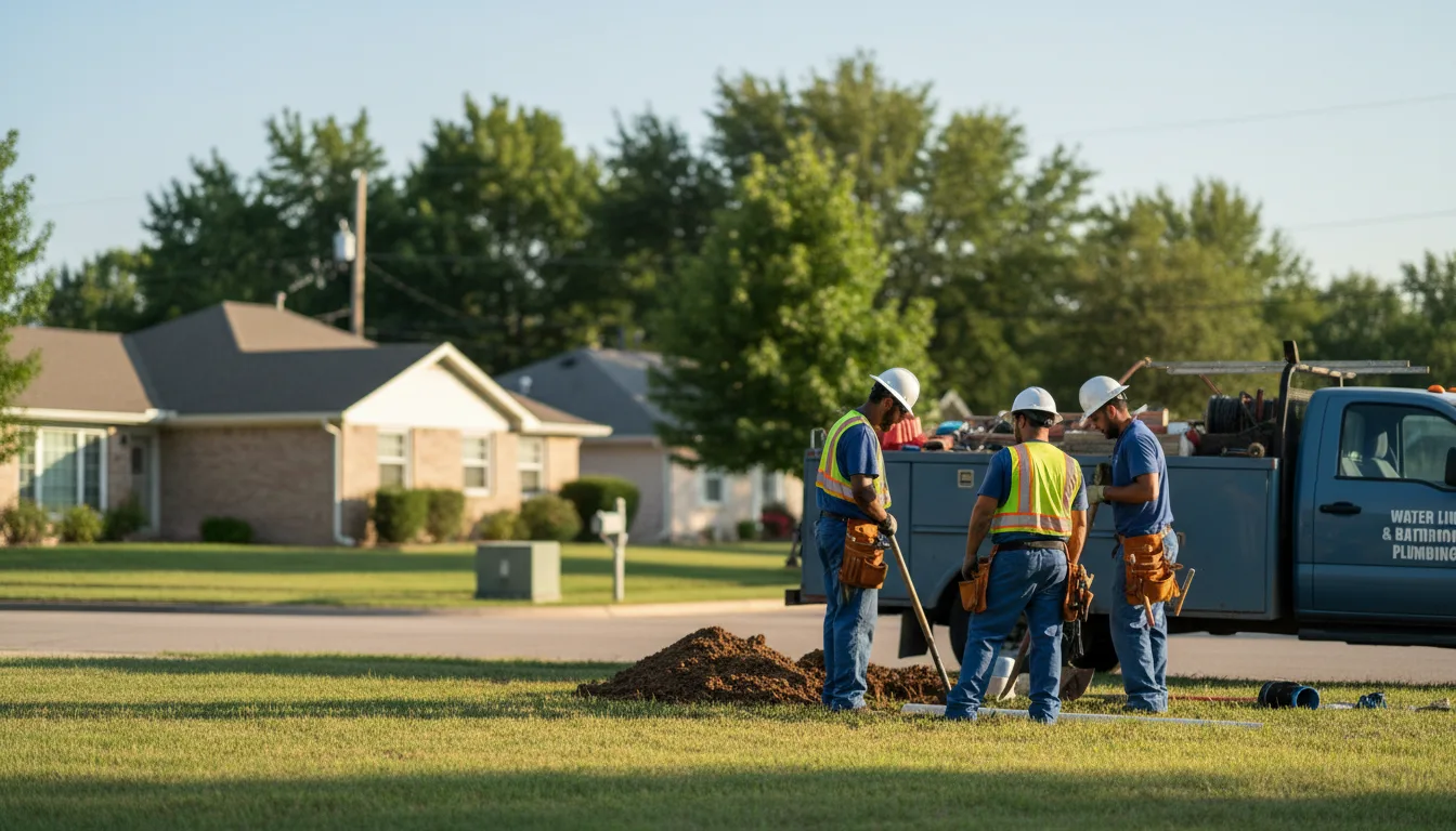 Residential water line and bathroom plumbing service in Archibald, LA